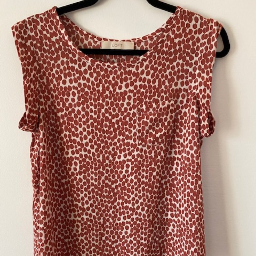 Ann Taylor Loft spotted shirt
